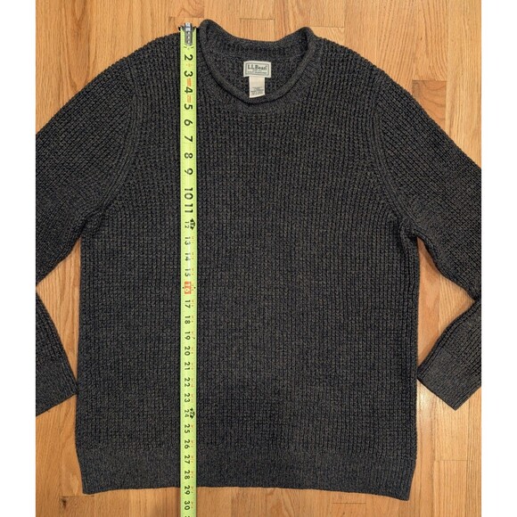 Men's L.L.Bean Organic Cotton Waffle Sweater Rollneck Crew Large Tall LT 515580 - Picture 7 of 7